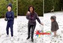 शिल्पा शेट्टी ने बच्चो के साथ लिया बर्फबारी का मजा ,समीशा ने अपनी क्यूटनेस से जीता सबका दिल